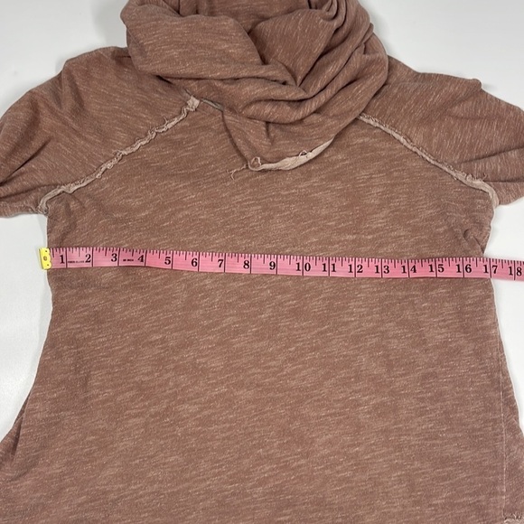 Free People FP Beach Cowl Neck Cocoon cotton Pullover Top Long Sleeve OS - Picture 7 of 9